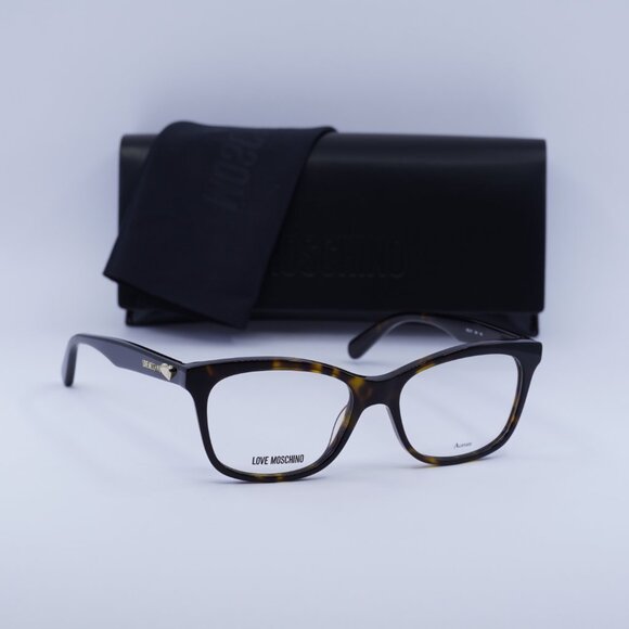 Moschino Love MOL517 0086 00 Square Eyeglasses 52mm - Havana main image 4